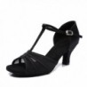 CLEECLI Womens Ballroom T Strap Sandals