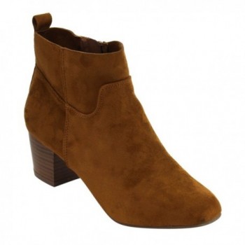 Breckelles Women Suede Chunky Bootie