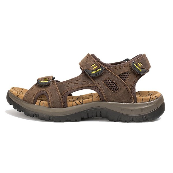 AGOWOO Womens Leather Hiking Sandals