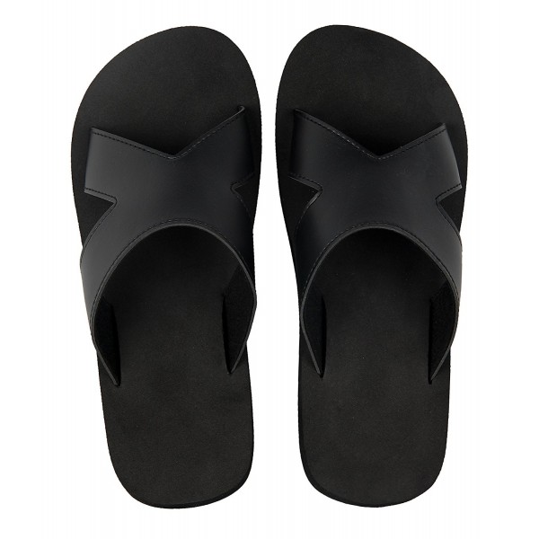 Men's Athletic Slides Casual Daily Sandals - Black - CD1846CWN6Q