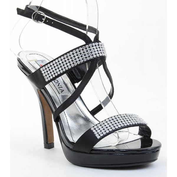 Jeweled Strappy Anklet Platform Sandal