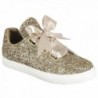 SNJ Womens Sparkles Satiny Sneakers