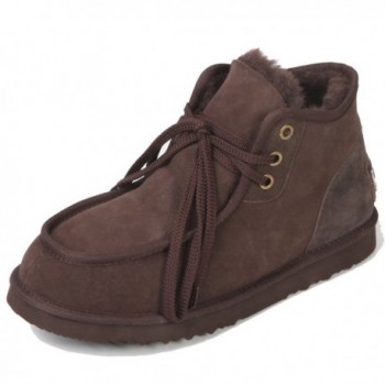 Ausland Mens Sheepskin Chukka Chocolate