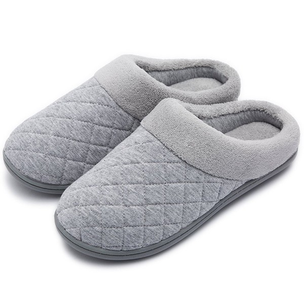 Womens Comfort Quilted Slippers - New Style - Gray - CR180MAS3OE