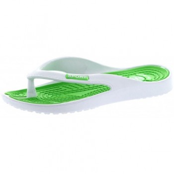 Womens Green Casual Beach Flops