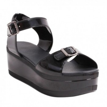 Wanted Womens Gumdrop Platform Sandal BLACK 8