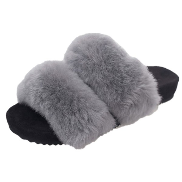 womens furry slides