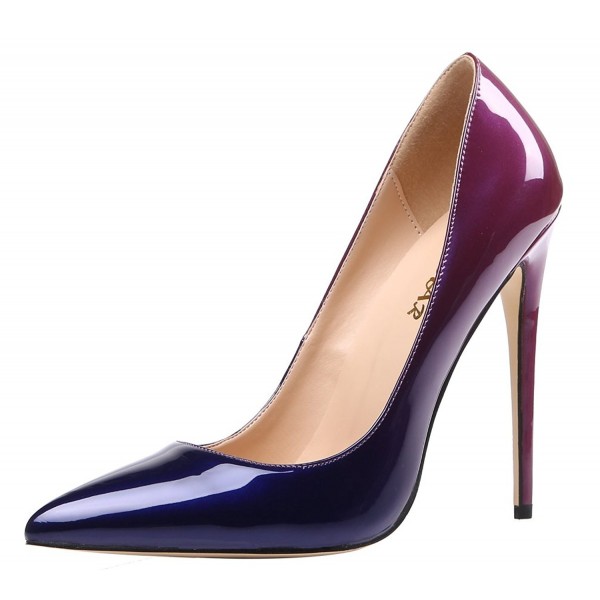 AOOAR Womens Two Toned Purple Stiletto