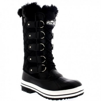 polar women's nylon tall winter snow boot