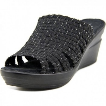 Corkys Womens Ribbon Black Silver