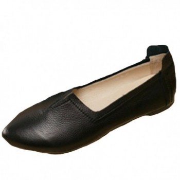 Mordenmiss Womens Leather Pointy Slip Ons
