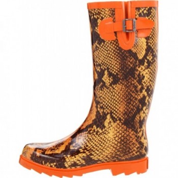 Women's Raindrop Big Croco Rain Boot - Orange Multi - C2116NIE0UB