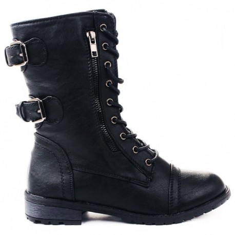 black mid calf motorcycle boots
