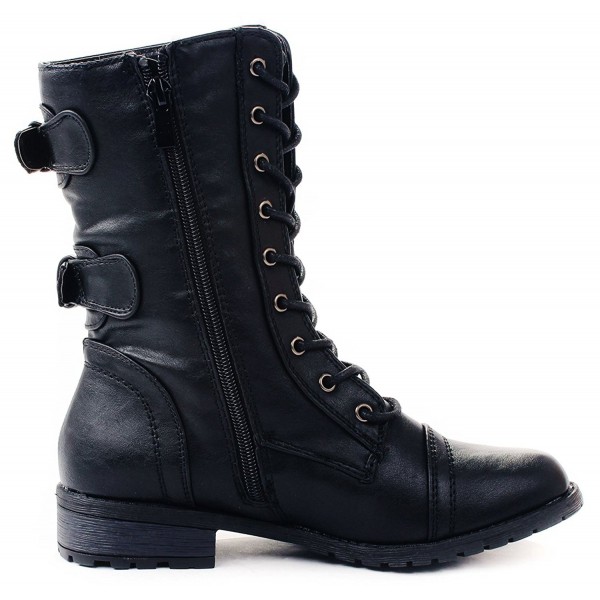 black mid calf motorcycle boots