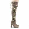 Camry1 Taupe Embroidery Patch Boots