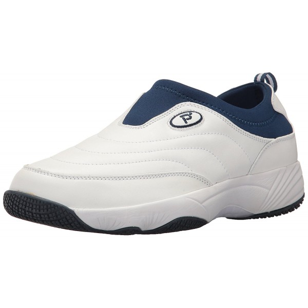 Men's Wash N Wear Slip On II Walking Shoe - Sr White Navy - C317YTLUH72