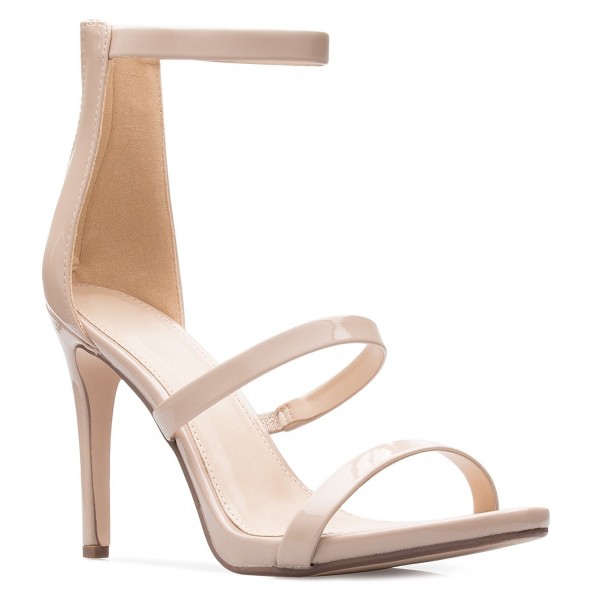 OLIVIA Womens Triple Strappy Stiletto