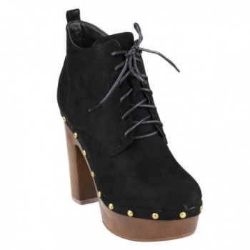 Beston Womens Platform Combat Booties