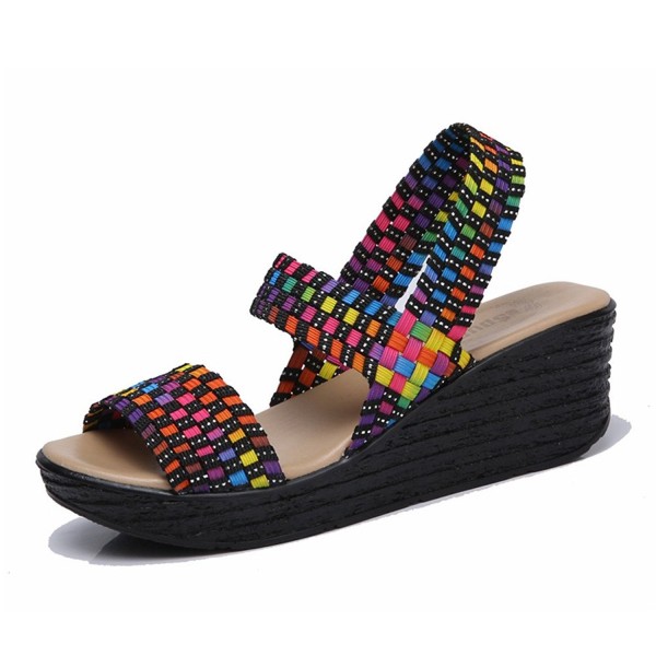 HKR Multicolor Comfort Platform Sandals