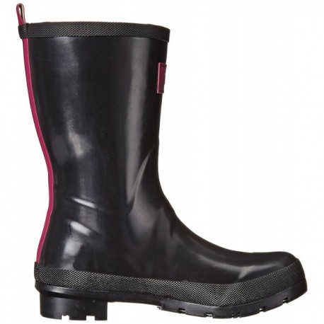 joules black kelly welly gloss mid height wellies