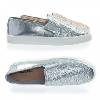 Soda Rhinestone Encrusted Sneaker Platform