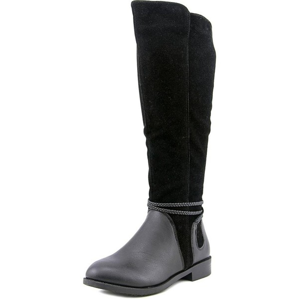 Woodside' Ankle Braided Knee High Riding Boots - Black - CE12LX39QSV