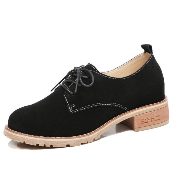 womens black suede oxford shoes