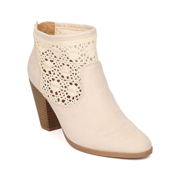 Qupid Women Suede Crochet Bootie