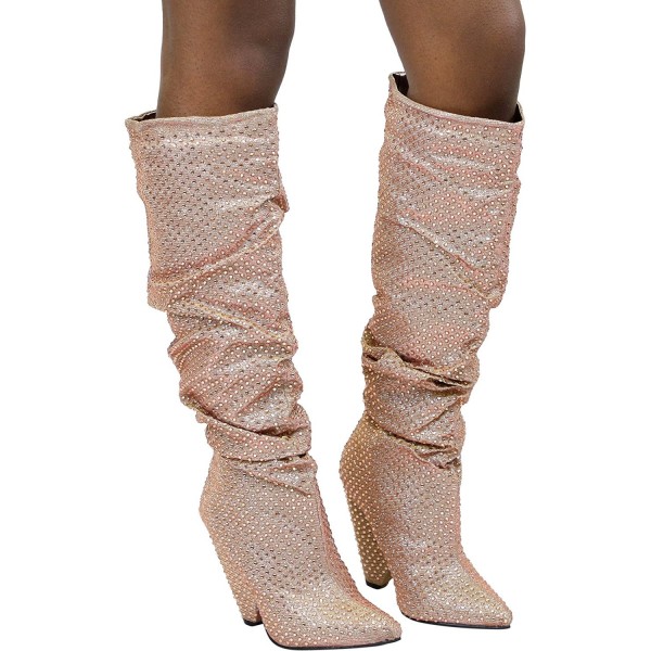 rose gold boots womens