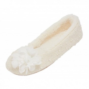 MIXIN Womens Ballerina Slippers Flower