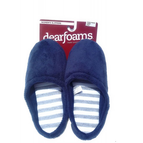 Dearfoams Womens Peacoat Scuff Slippers