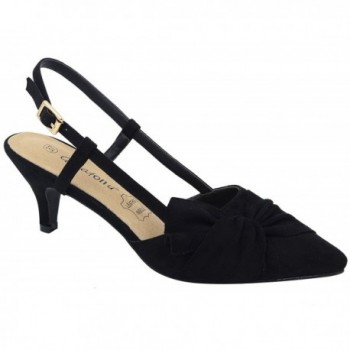 Greatonu Closed Kitten Comfortable Slingback