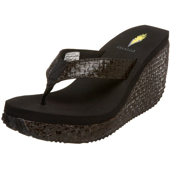 Volatile Womens Cha Ching Wedge Sandal