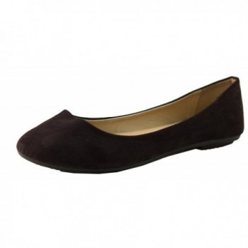 Womens Micro Suede Ballet Flats
