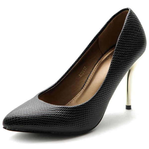 Ollio Womens Metalic Heeled Snake