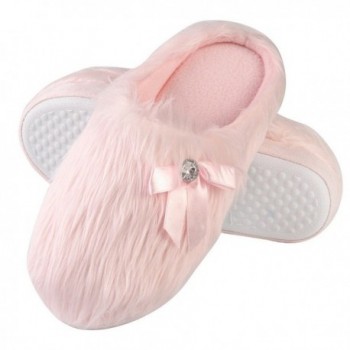 Aerusi Womens Fluffy Bedroom Slipper