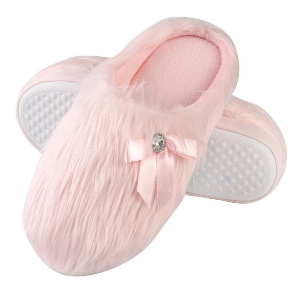 Aerusi Womens Fluffy Bedroom Slipper