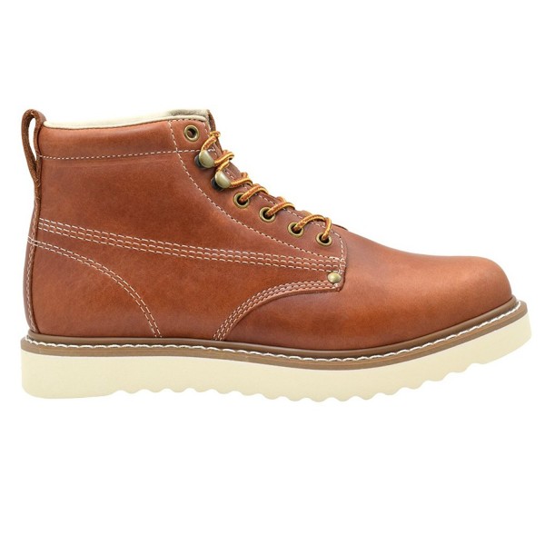 Men's Plain Toe Work Boots Lightweight - Brun - C211RLY1CJN
