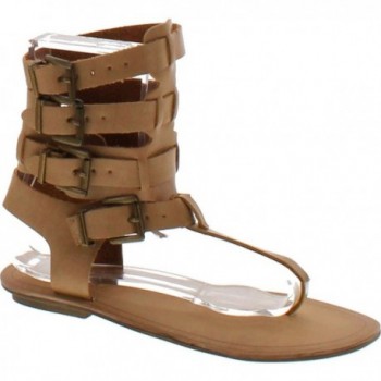 Liliana Leatherette Strappy T Strap Gladiator