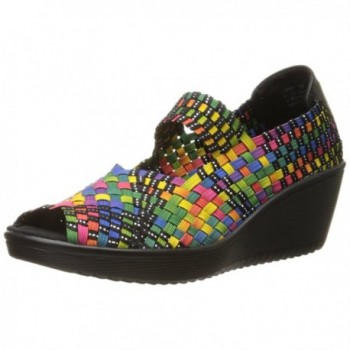 BareTraps Womens Wedge Black Bright