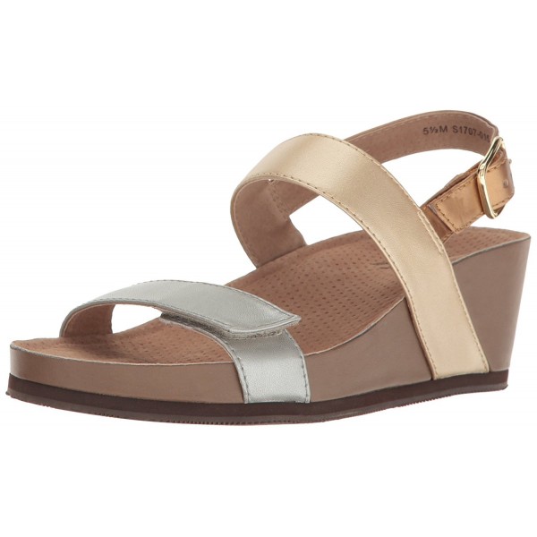 Softwalk Womens Wedge Sandal Metallic