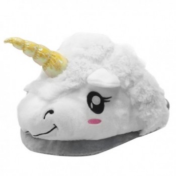 Unicorn Slippers White Adult Womens