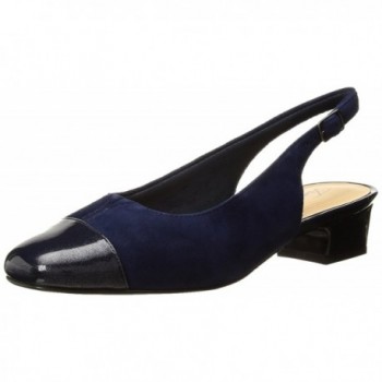 Trotters Womens Flat navy Suede