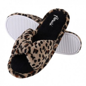 Aerusi Womens Leopard Bedroom Slipper