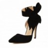 Womens Pointy Suede Stiletto Bowknot