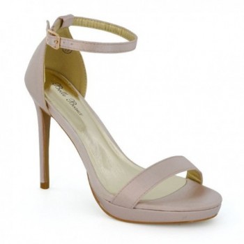 Womens Barely Champagne Platform Sandals