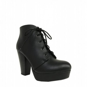 AGENDA Womens Platform Booties Leatherette