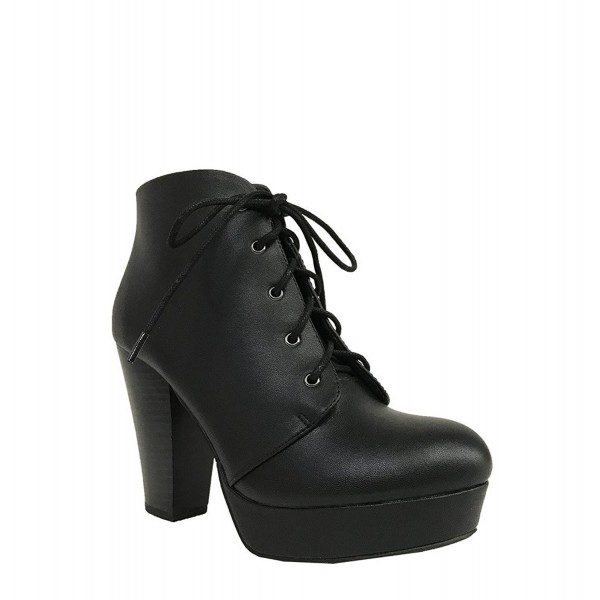 black leatherette ankle boot