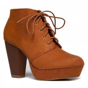 Lace Platform Stacked Chunky Bootie