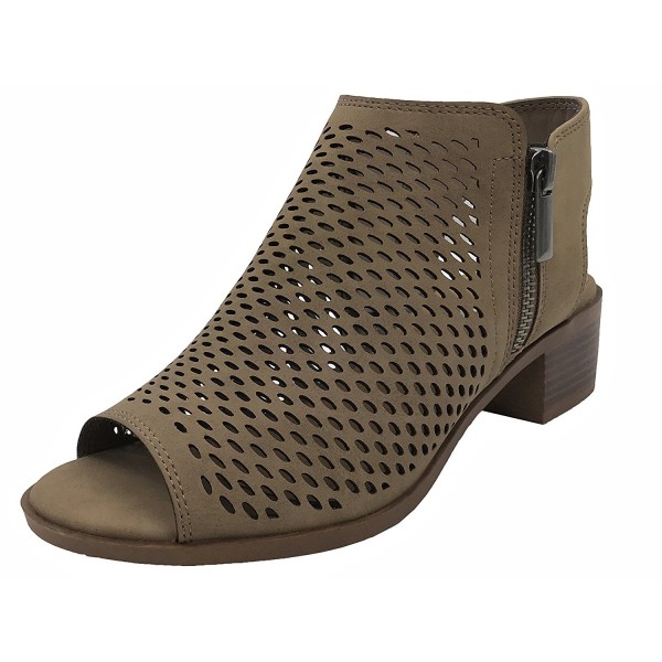 Ankle Bootie Sandal Perforated Cutout